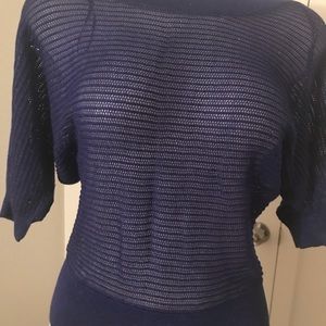 💖Blue cable knit top